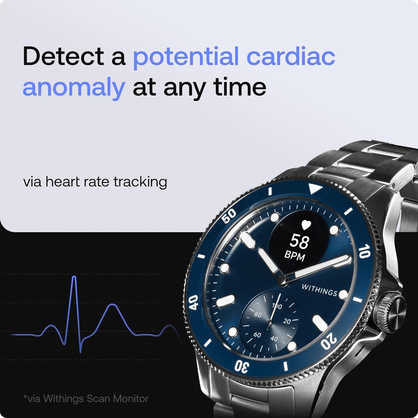 Scanwatch Nova - Heart Health Hybrid Smart Watch for Men & Women - SPO2, Temperature Monitoring, Sleep, Respiratory Health, Cycle Monitoring, 30-Day Battery Life, Apple Ios/Android